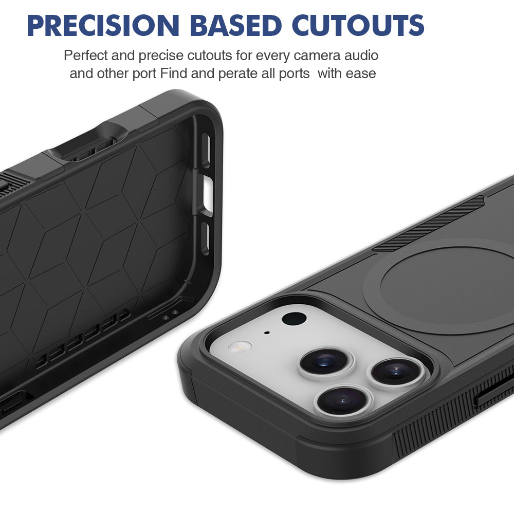 USP Case For iPhone 17 Pro Max Black Armor Light Case Compatible With Magsafe