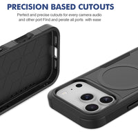 USP Case For iPhone 17 Pro Max Black Armor Light Case Compatible With Magsafe