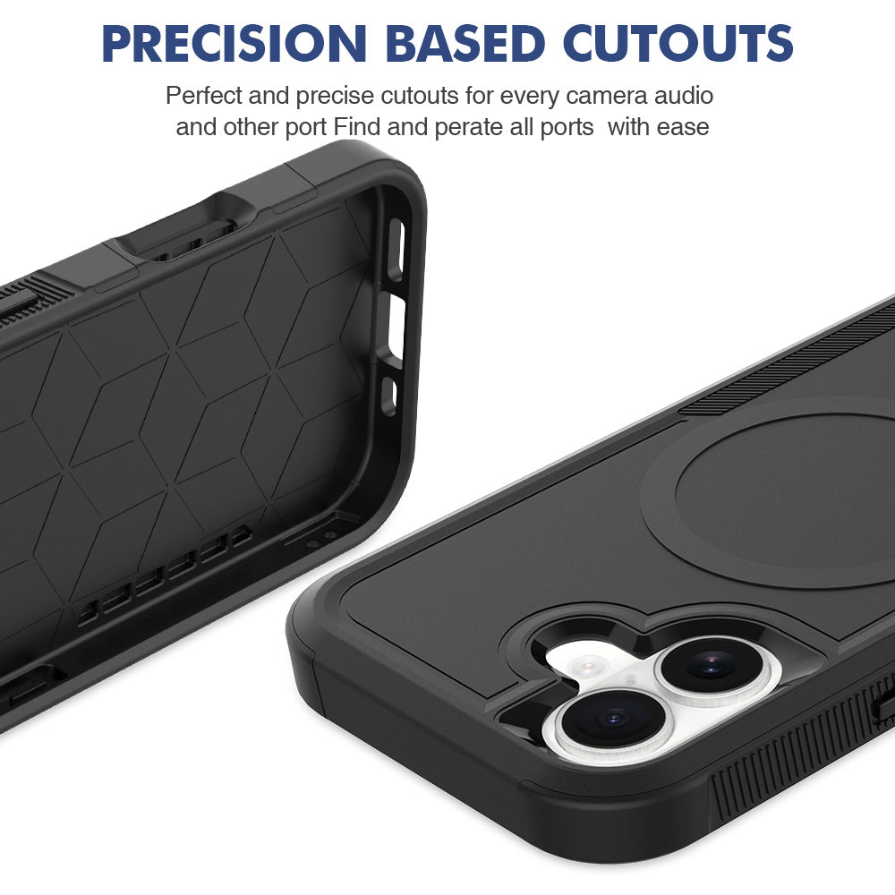 USP Case For iPhone 17 Black Armor Light Case Compatible With Magsafe