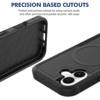 USP Case For iPhone 17 Black Armor Light Case Compatible With Magsafe