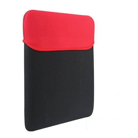 14" Dual-Sided Protective Sleeve for Laptop & Tablet – Black and Red