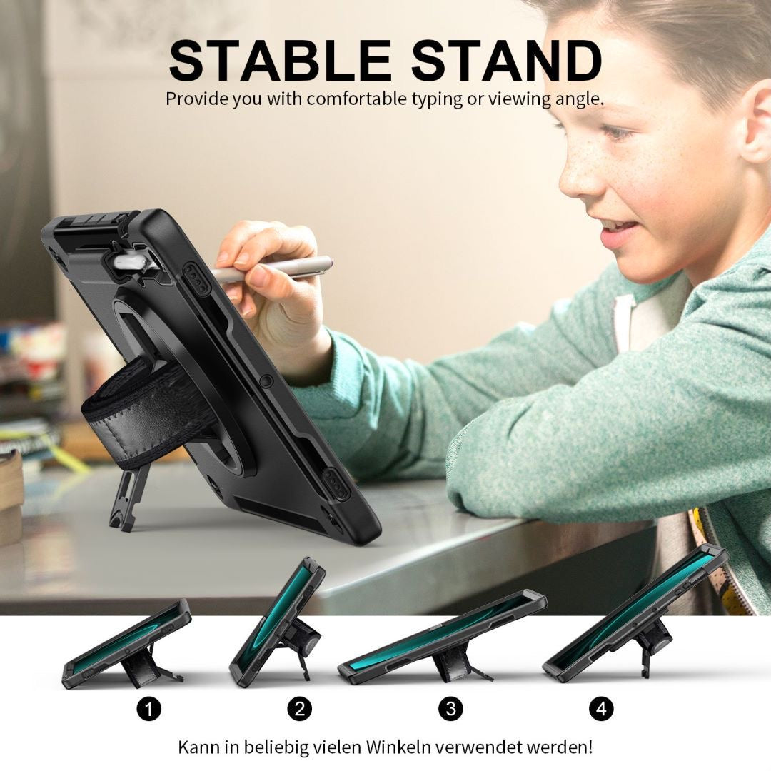 Rugged Case with Pen Holder for Galaxy Tab S10 Lite/ S10 FE/Tab S9  (SM-X710) (11")  / Tab S9 FE (10.9")