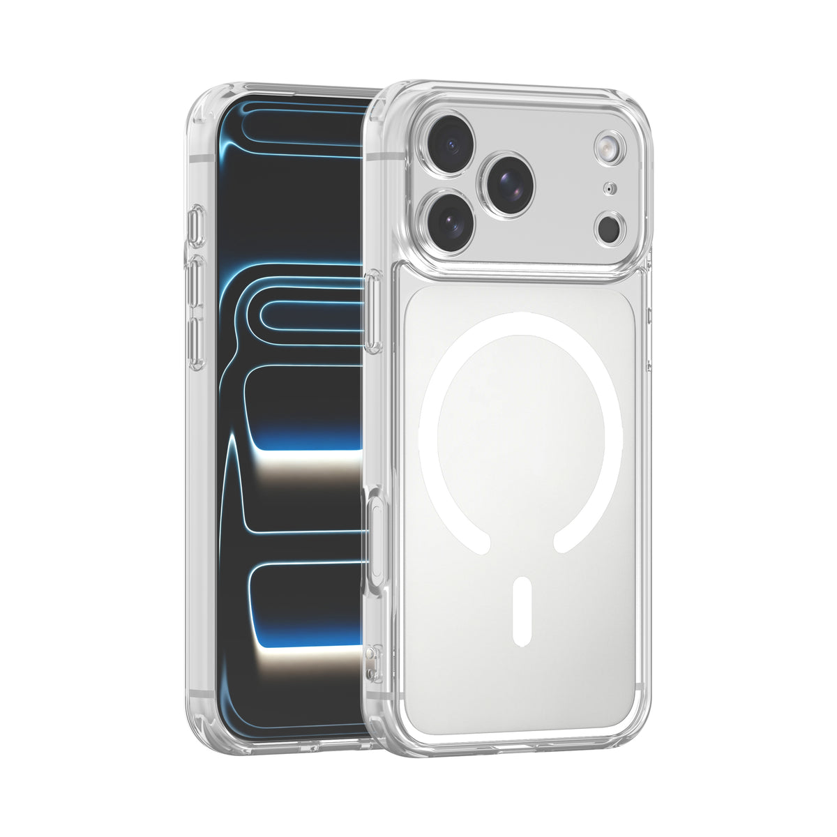 USP Case For iPhone 17 Pro Max Clear Rock Shockproof Case with MagSafe