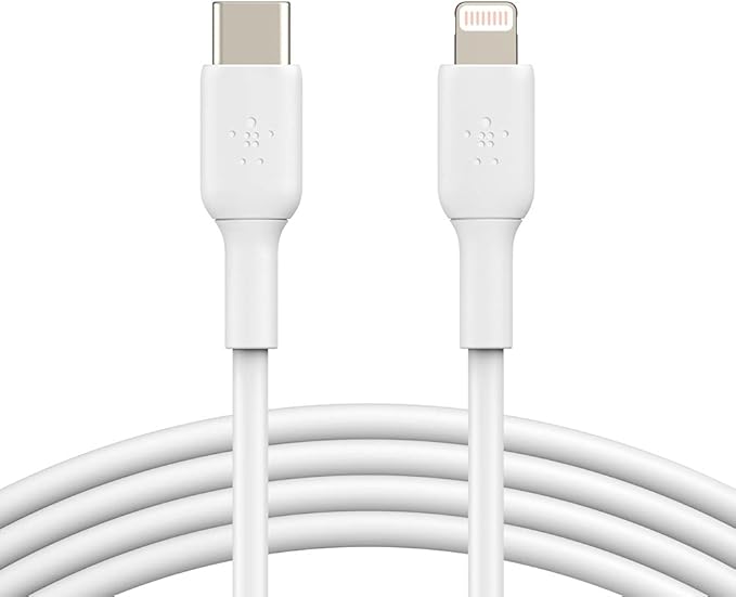 2M Belkin USB-C to Lightning Cable MFi-Certified White