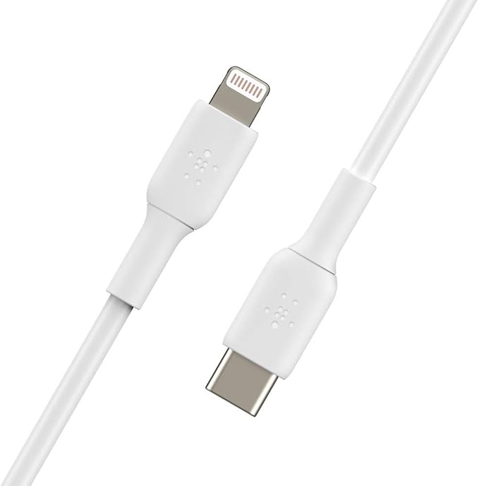 1m Belkin USB-C to Lightning Cable MFi-Certified White