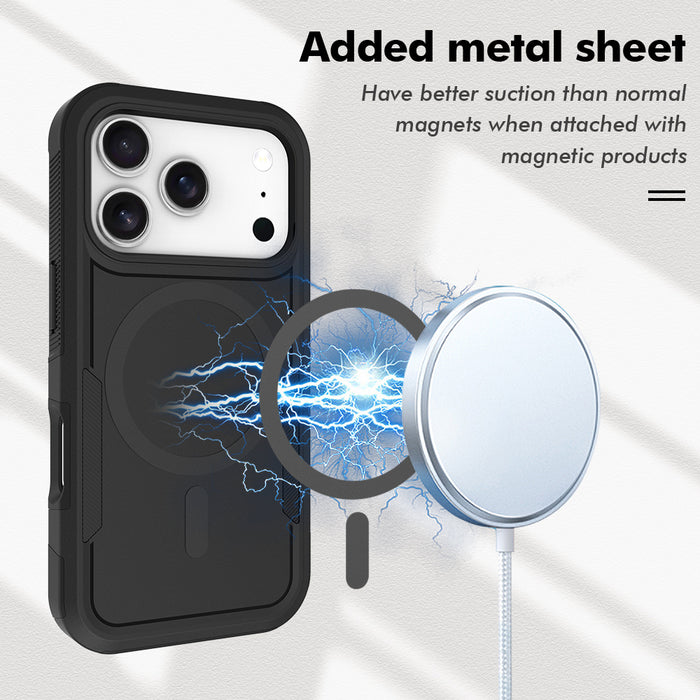 USP Case For iPhone 17 Pro Max Black Armor Light Case Compatible With Magsafe