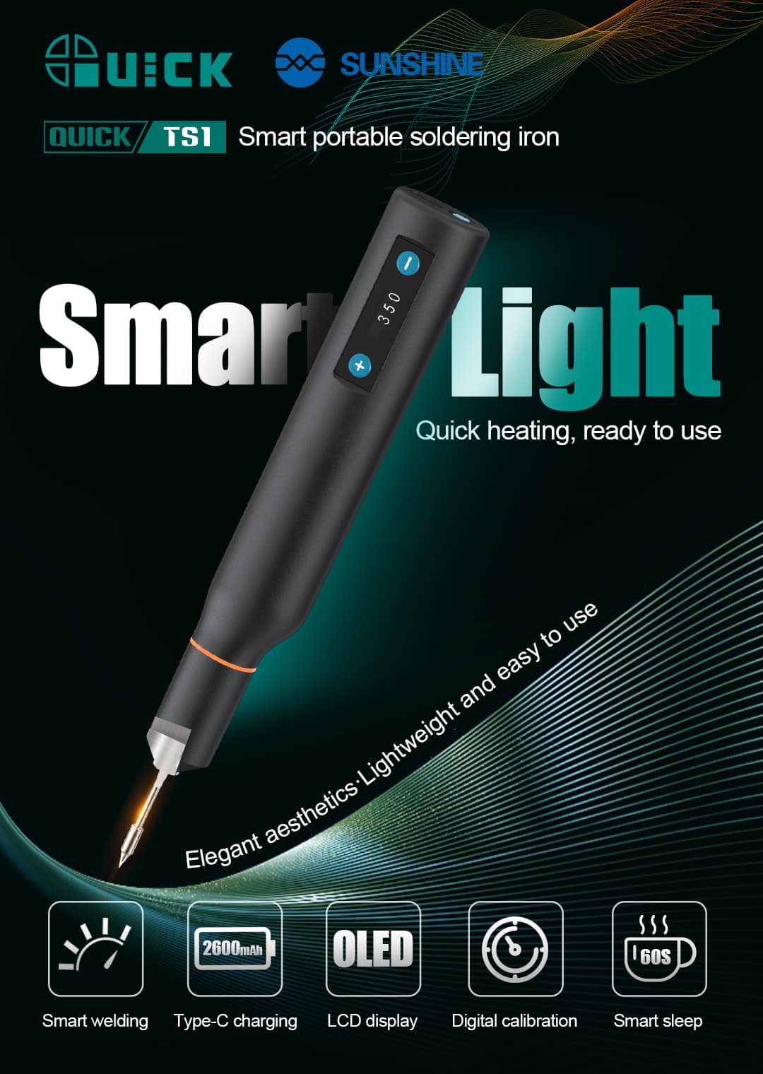 Quick TS1 Smart Portable Soldering Iron Built-in Large-capacity Battery