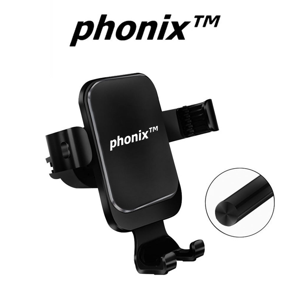 Phonix Gravity Car Mount Holder(Hook Up Air Outlet Version) Black