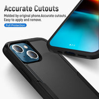 Phonix Case For iPhone 15 Plus Black Armor Light Case