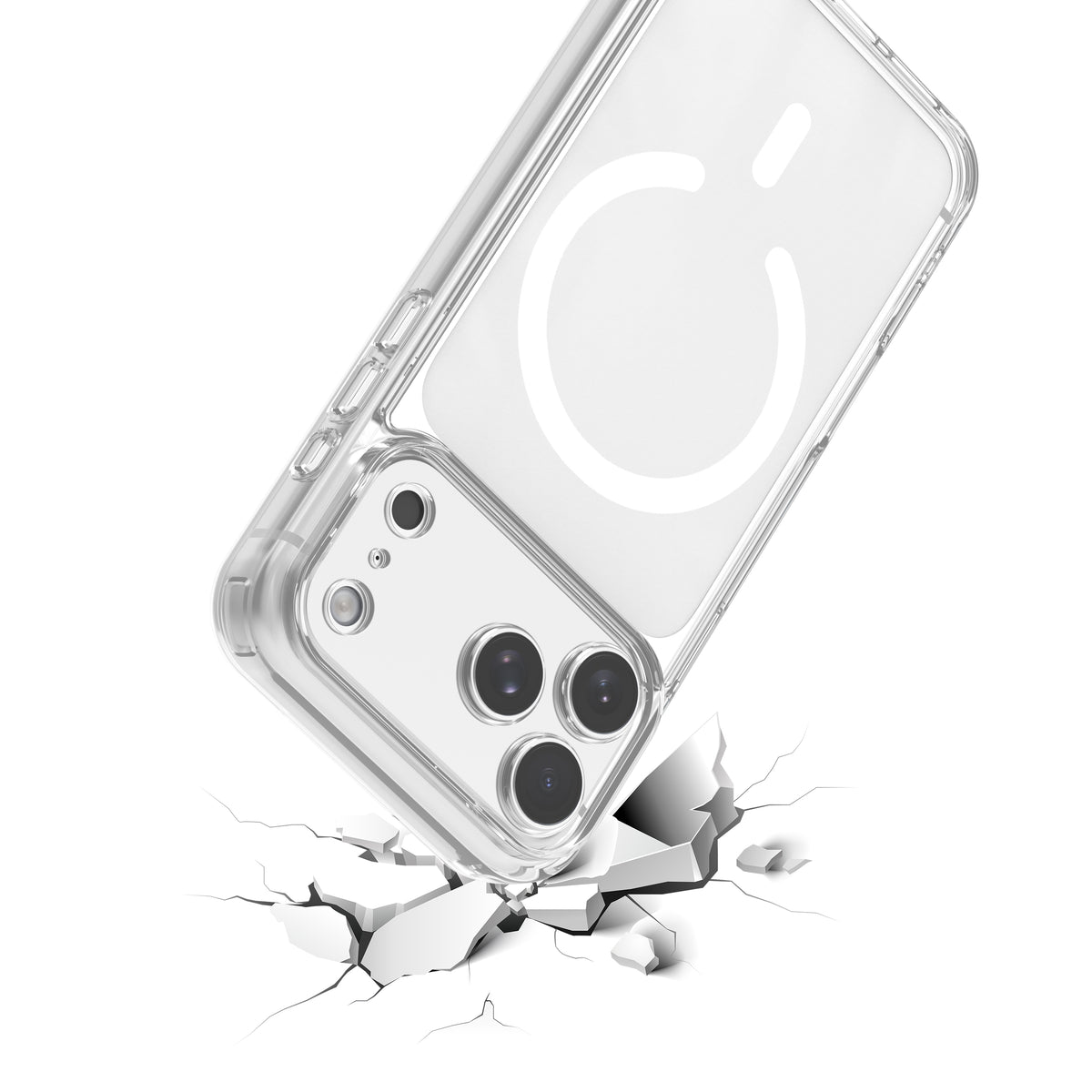 USP Case For iPhone 17 Pro Max Clear Rock Shockproof Case with MagSafe