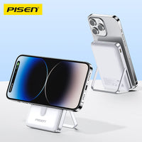 PD QC 3.0 Wireless Fast Charging Power Bank 30W 10k (10000mAh) with Holder PISEN