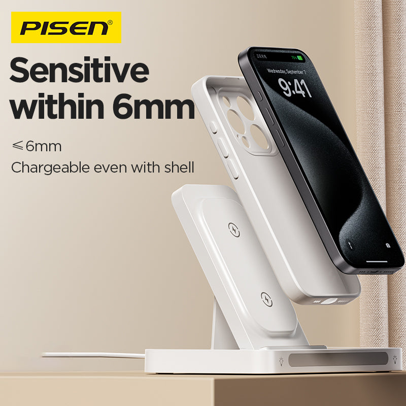 Pisen 3 in 1 Foldable Wireless Charging Station