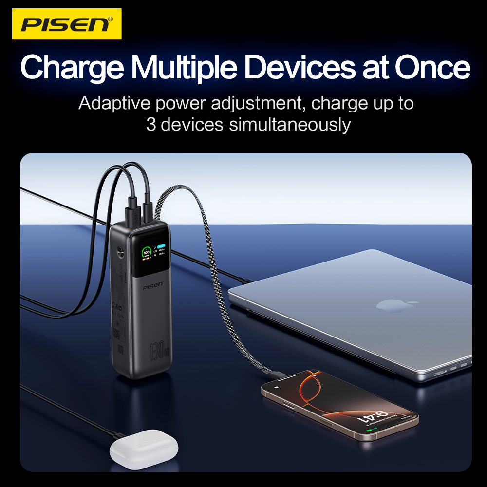 Bolt 130W 20000mAh Labtop Power Bank Pisen