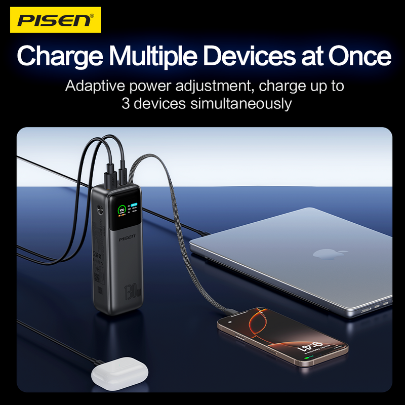 Bolt 130W 20000mAh Labtop Power Bank Pisen