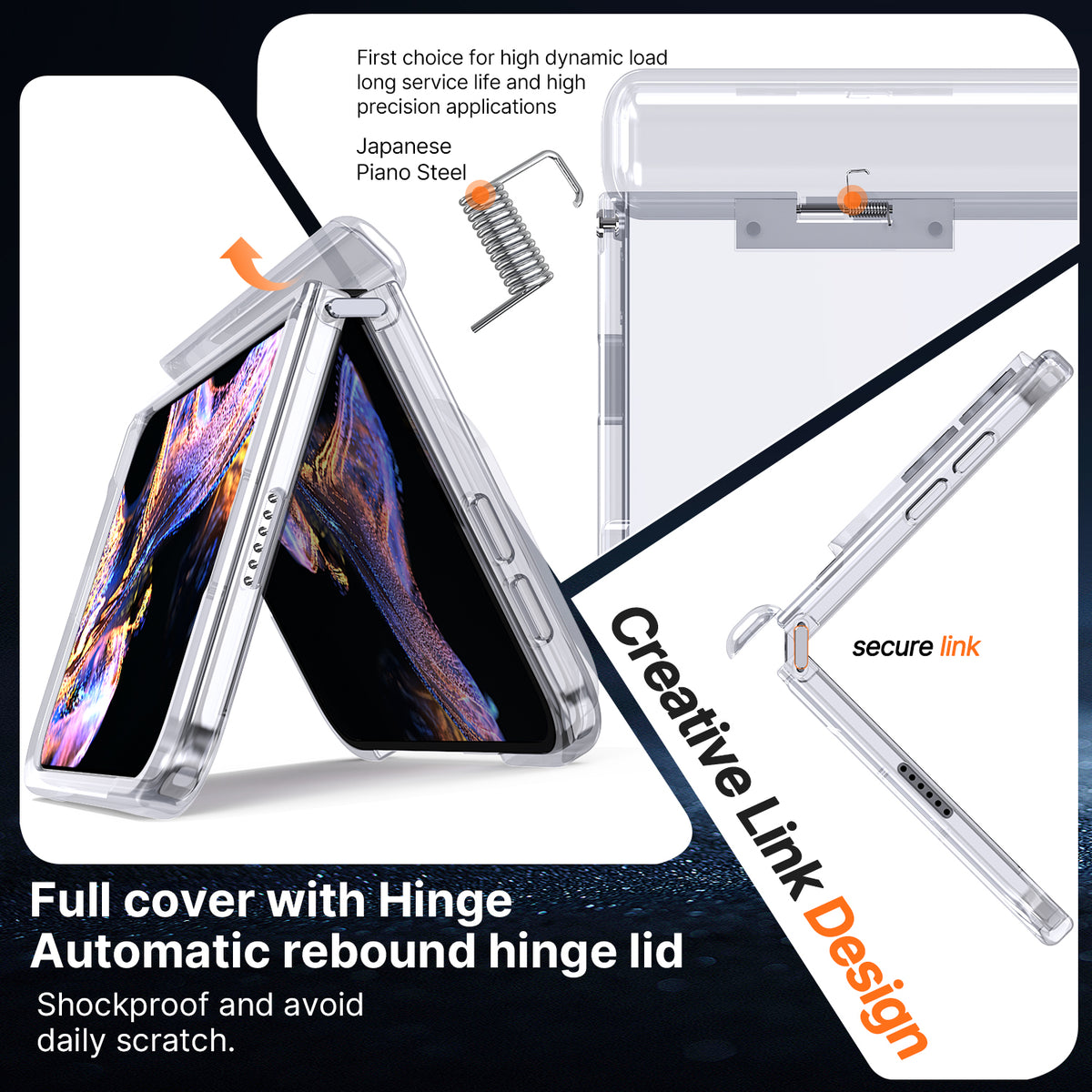 USP Clear Case For iPhone Duo 360° Rotatable Ring Stand Compatible With Magsafe