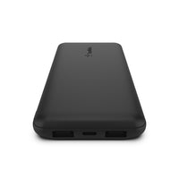Belkin BoostUp Charge 10K 3 Port Power Bank with Cable (Black)