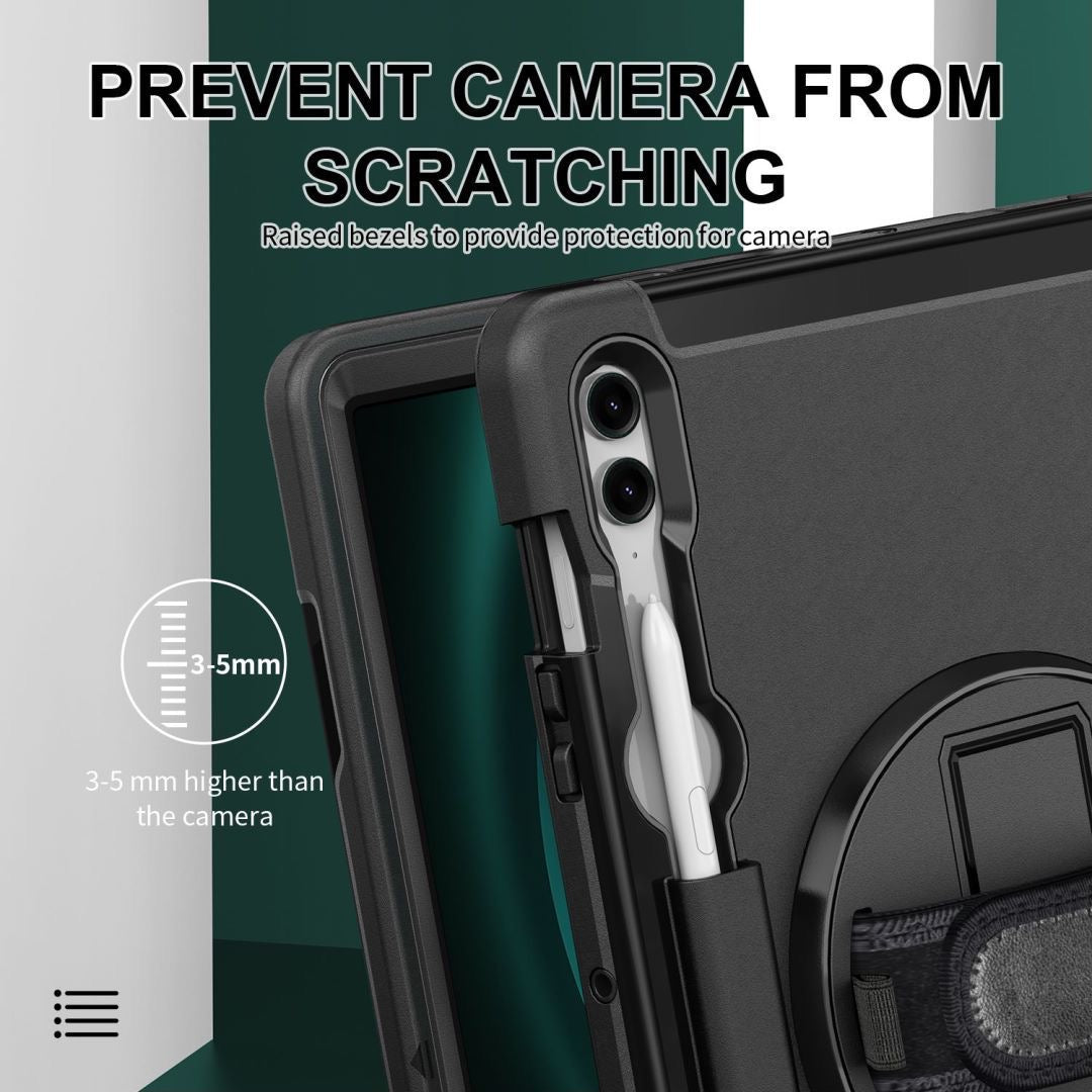 Rugged Case with Pen Holder for Galaxy Tab S10 Lite/ S10 FE/Tab S9  (SM-X710) (11")  / Tab S9 FE (10.9")