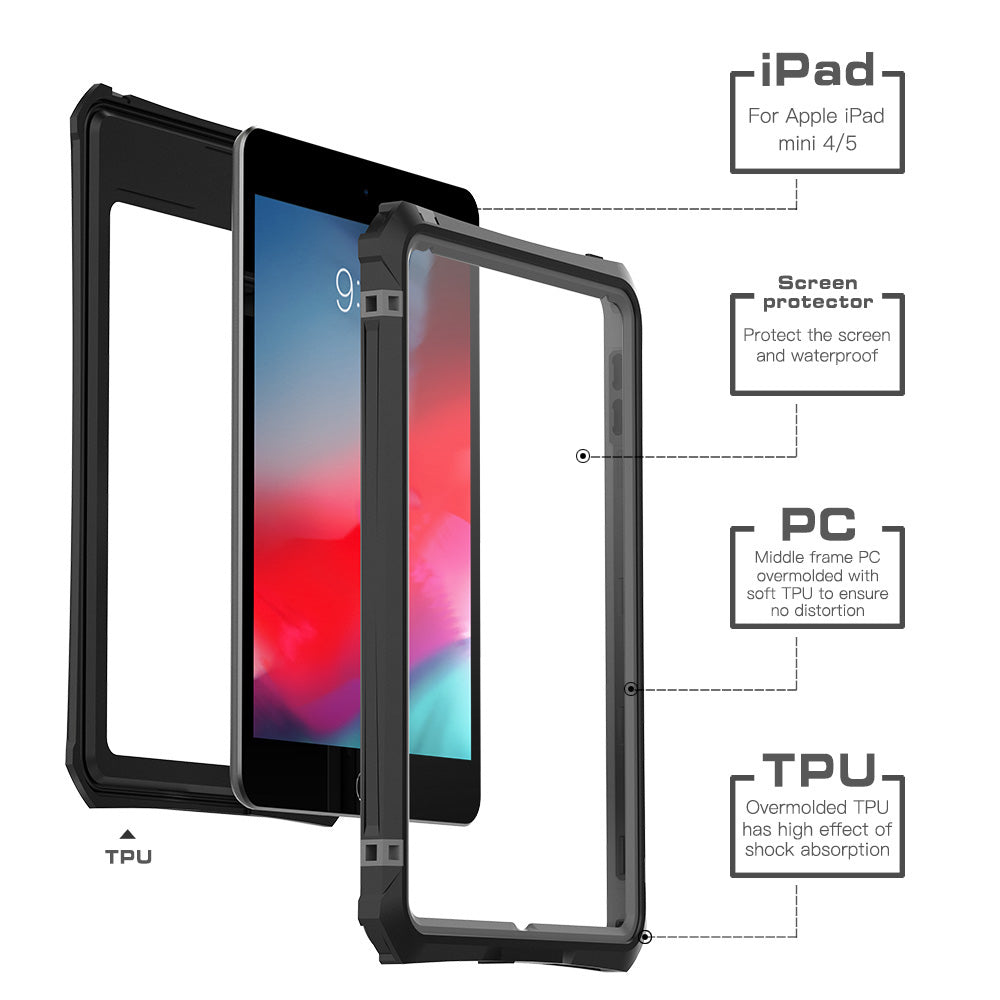 Waterproof Case with Pen Holder for iPad Mini 6 / 7 Generic
