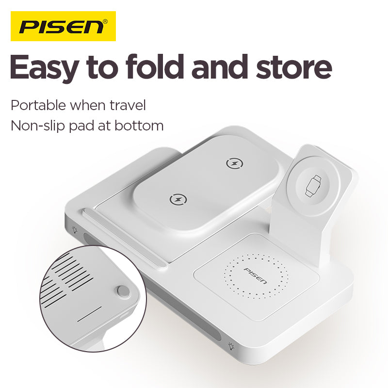 Pisen 3 in 1 Foldable Wireless Charging Station