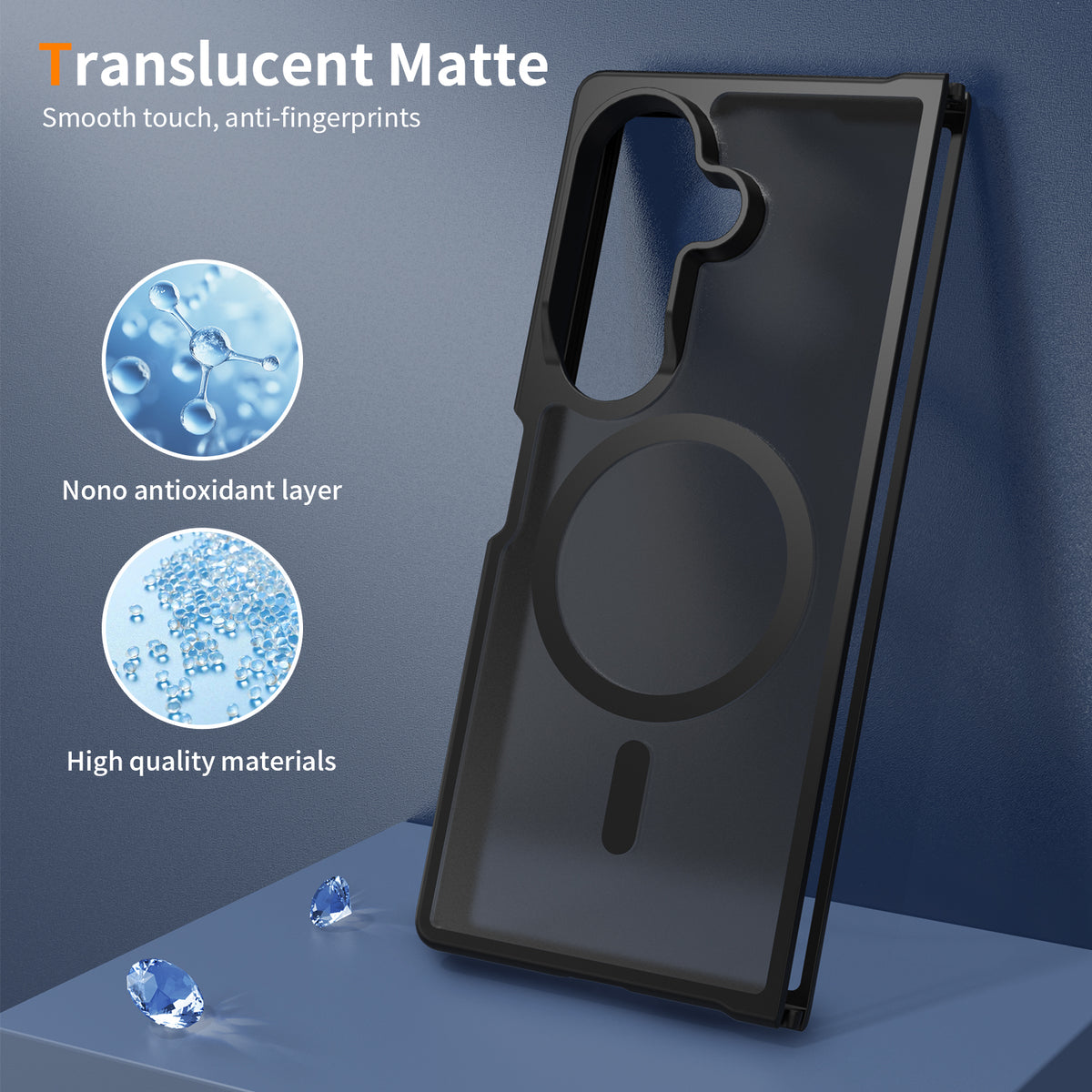 Phonix Case For Galaxy Z Fold 8 Ultra / Fold 7 Matte Magnetic Case