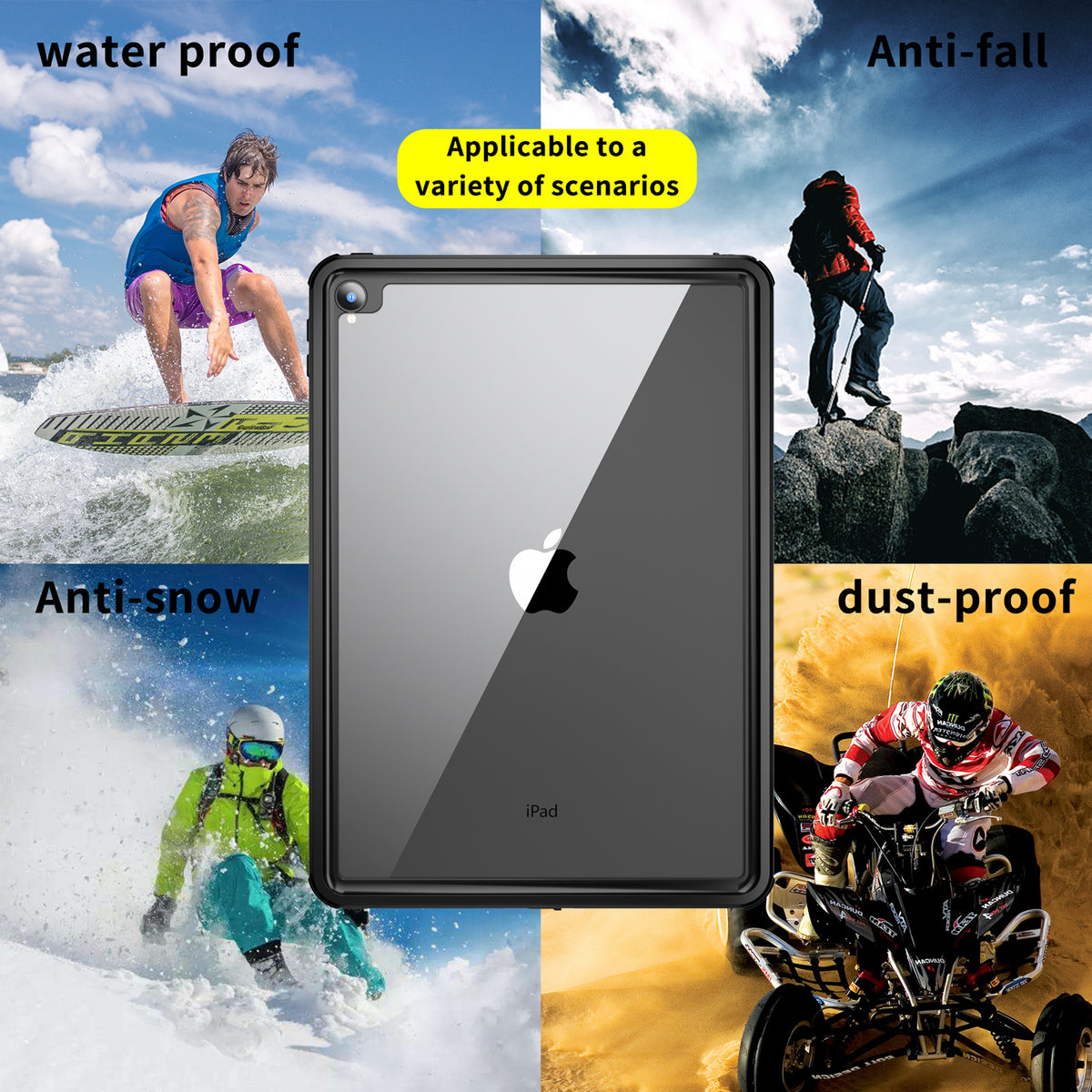 Waterproof Case With Pen Holder for iPad Air 3/Pro 10.5"