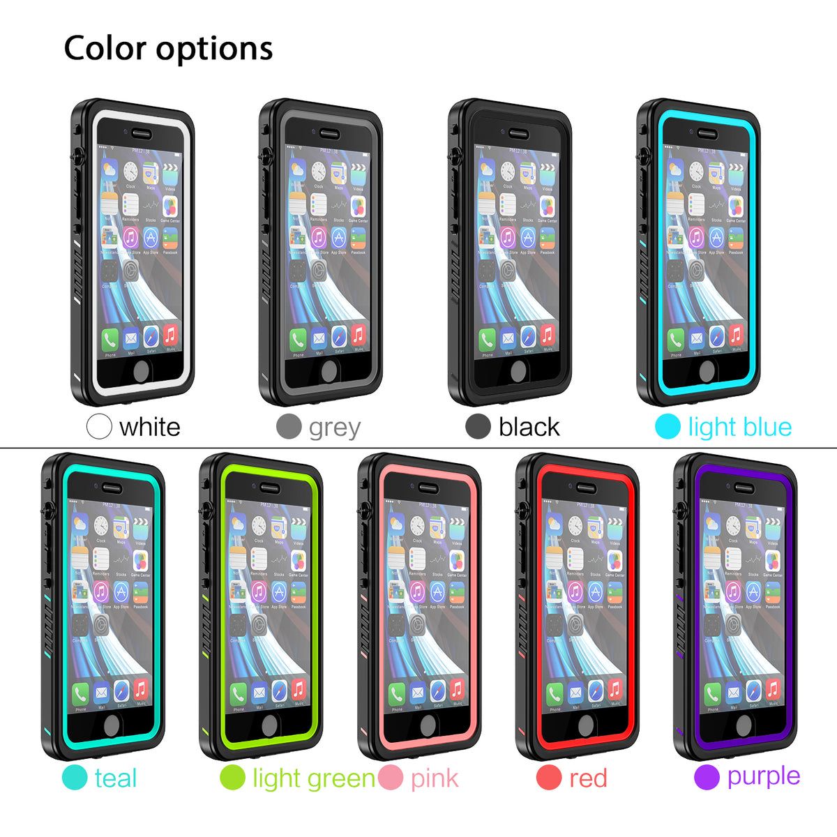 USP iPhone 7/8/ SE (3rd & 2nd Gen) Waterproof Case Black