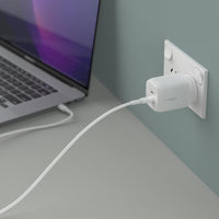 Belkin BoostUp Charge Dual USB-C 65W GaN Wall Charger (White)