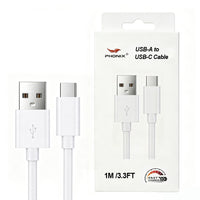 Phonix 1M USB-C to USB-A Classic White Cable