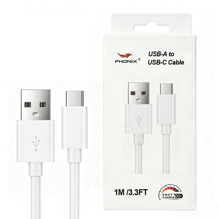Phonix 1M 60W USB-C to USB-C Classic White Cable
