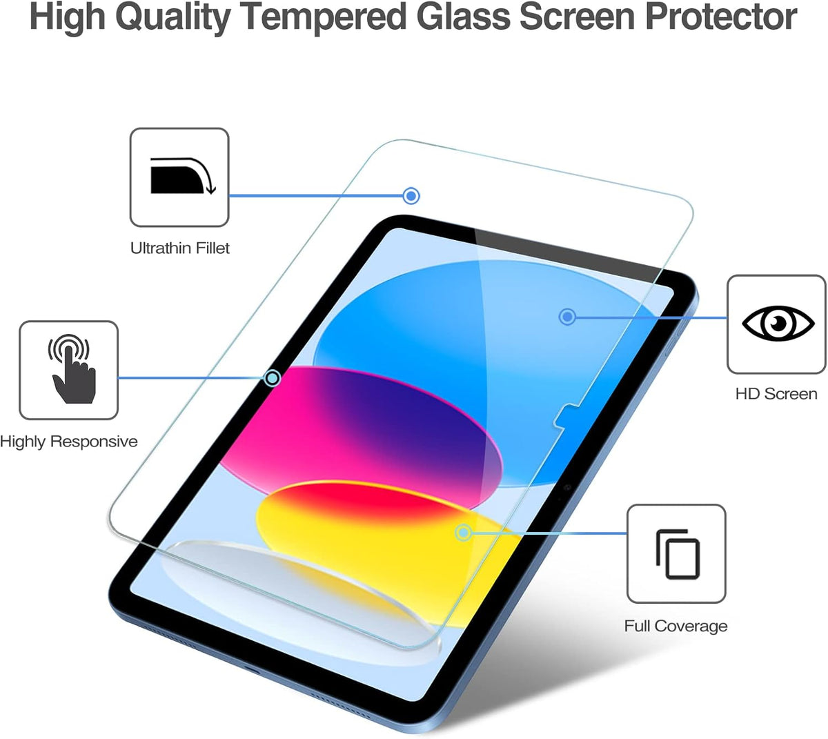 Premium Armor Clear Tempered Glass for iPad Pro 12.9(2022/2021/2020/2018)