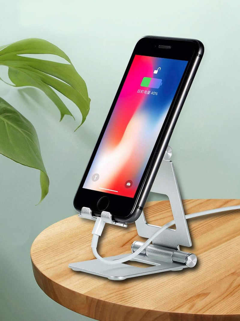Aluminium Alloy Desktop Stand for Phone/iPad Holder (Silver)