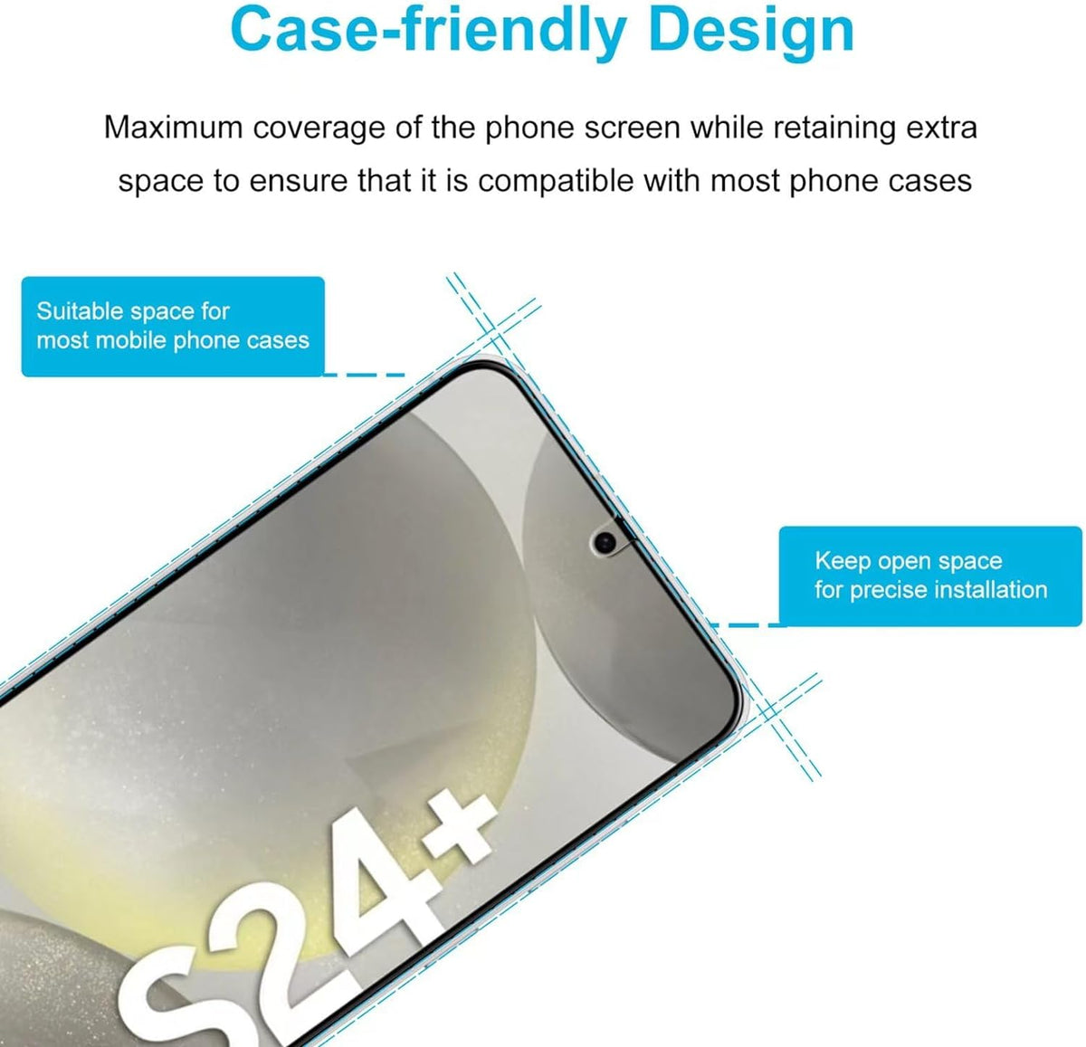 S24 Plus Screen Protector 2.5D Clear Tempered Glass For Samsung Galaxy