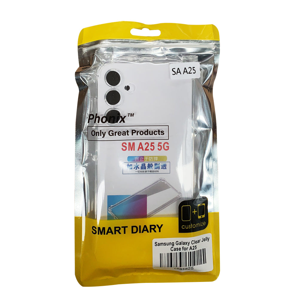 Samsung A25 Clear Jelly Case (With Soft Round Airbags)