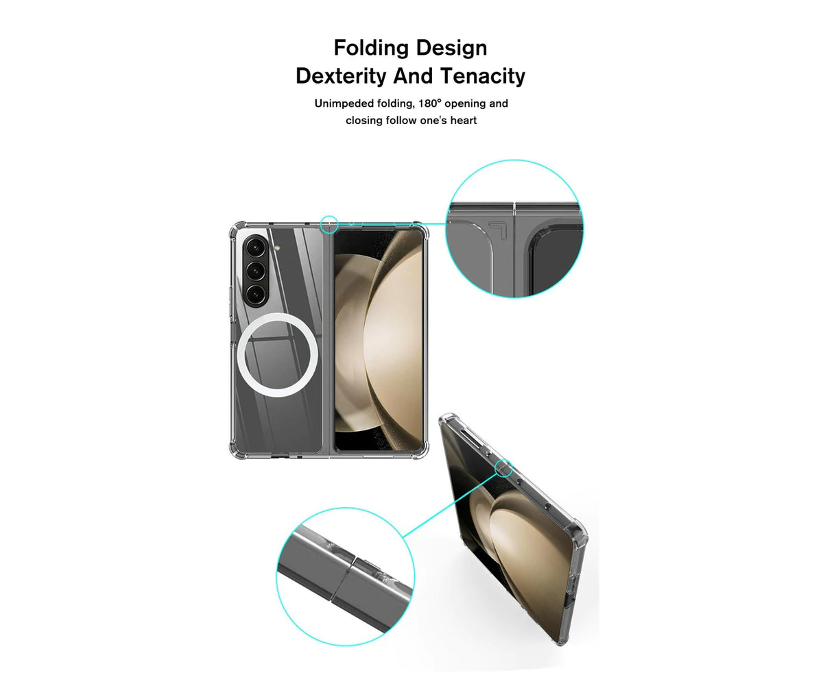 For Galaxy Z Fold 8 Ultra Hard Crystal Clear Case Compatible With Magsafe
