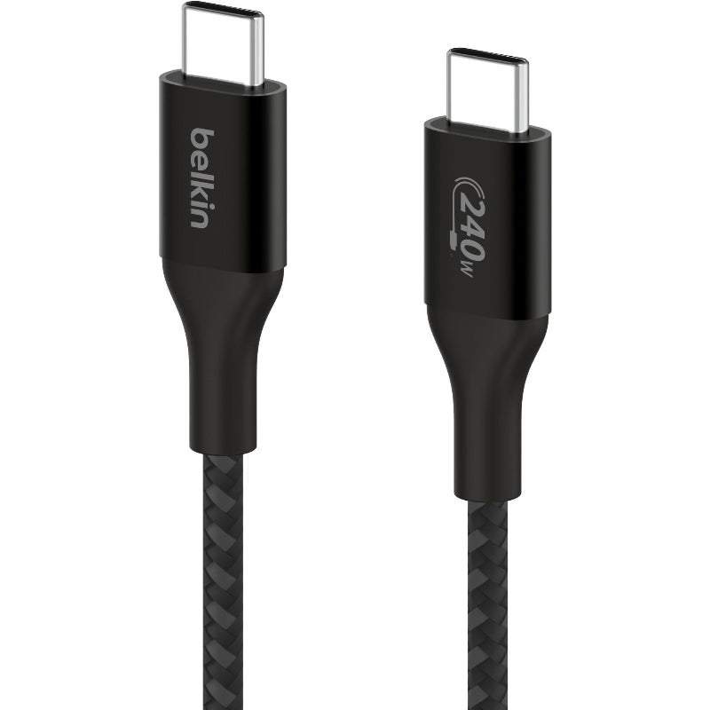 2M Belkin BoostCharge USB-C to USB-C 240W Super Fast Charging Cable Black