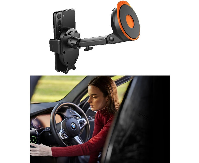 Cygnett Universal Extendable Car Window Mount Phone Holder Wireless Charger