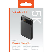 Cygnett ChargeUp Boost 4th Gen 5K mAh Power Bank-Black