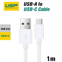 [Super Special 40Pcs/Box ] 1M USB-A to USB-C Mini White Cable USP