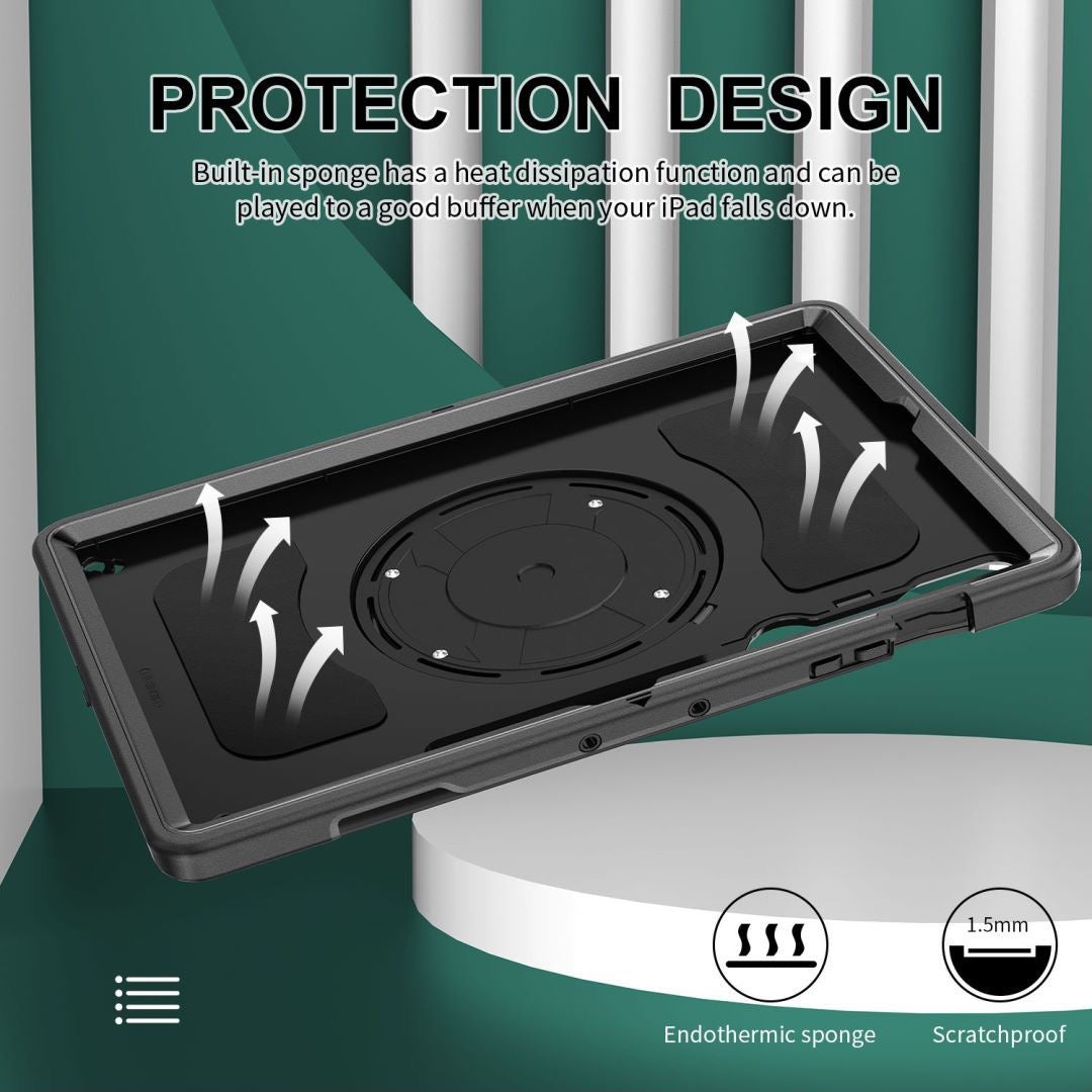 Rugged Case with Pen Holder for Galaxy Tab S10 Lite/ S10 FE/Tab S9  (SM-X710) (11")  / Tab S9 FE (10.9")