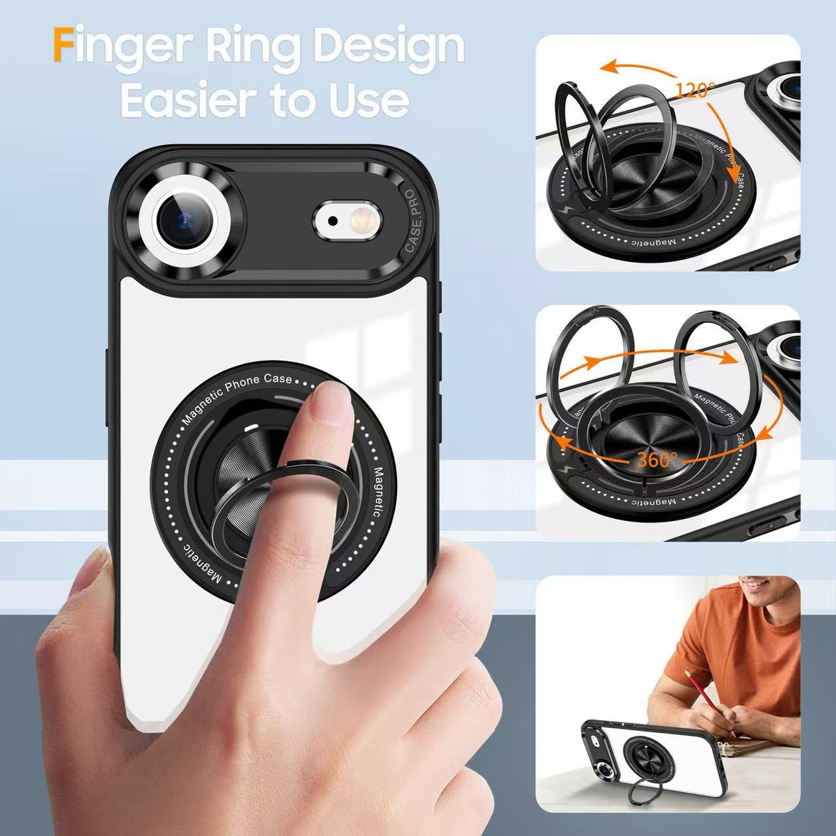 USP Case For iPhone Air Ring Holder Case Compatible With Magsafe