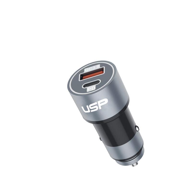 43W USB A + TYPE C Fast Car Charger USP