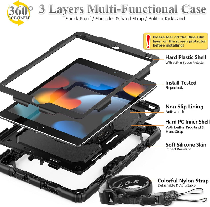 Rugged Case  for iPad 9 / 8 / 7th Gen 10.2"