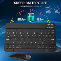 Portable Bluetooth Wireless Keyboard for iPad Mac Tablet PC