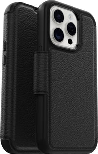 OtterBox Case For iPhone 15 Pro Max Strada Folio Compatible With MagSafe Case Shadow Black