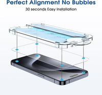 USP Easy Align Dust-free Tray Screen Protector For iPhone 15 Full Cover (1  Piece/Box)