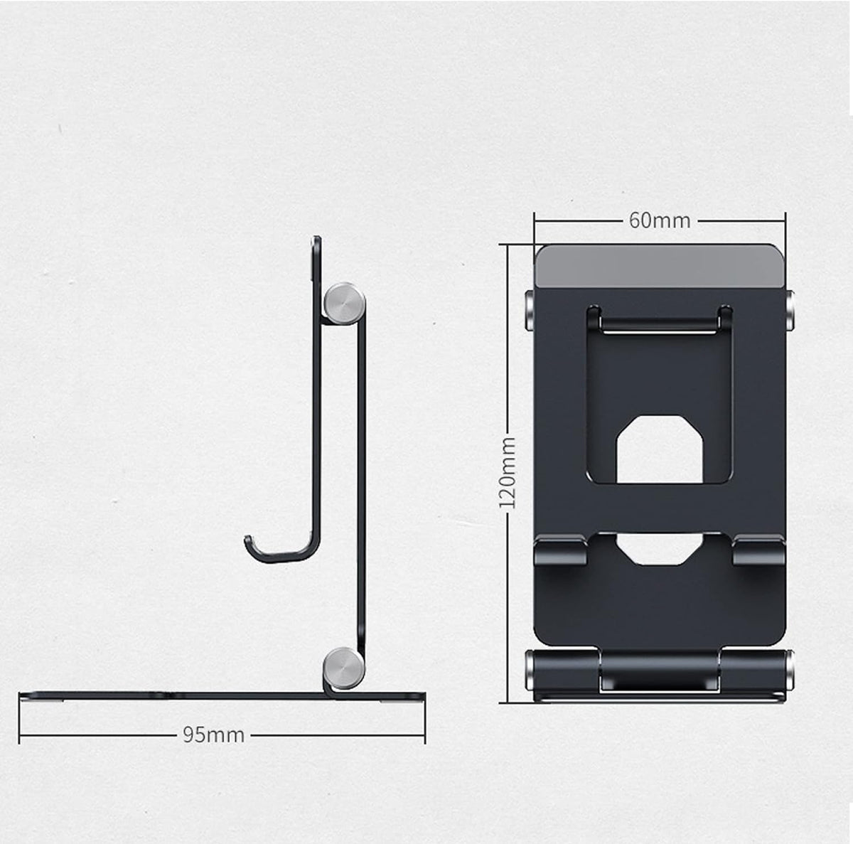 Aluminium Alloy Desktop Stand for Phones (silver)