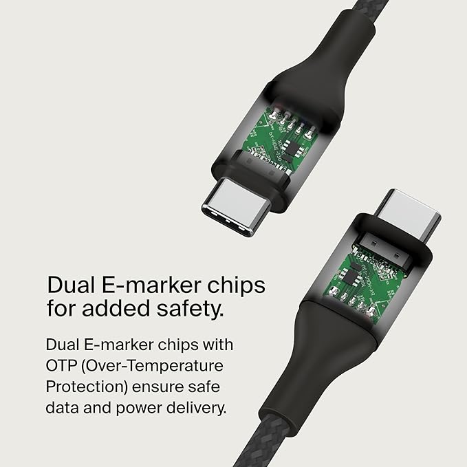 2M Belkin BoostCharge USB-C to USB-C 240W Super Fast Charging Cable Black