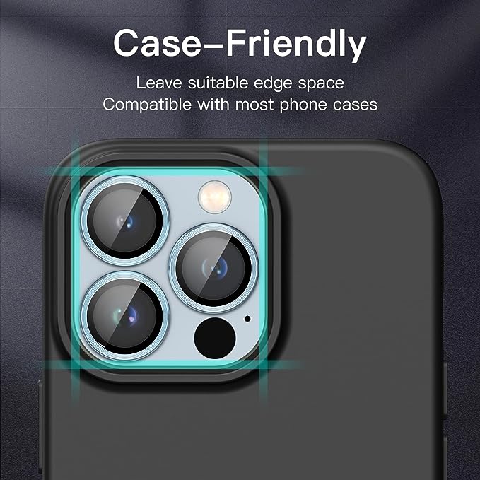 Phonix Camera Lens Protector For iPhone 15 Pro / 15 Pro Max Individual Ring Cover (Tempered Glass)