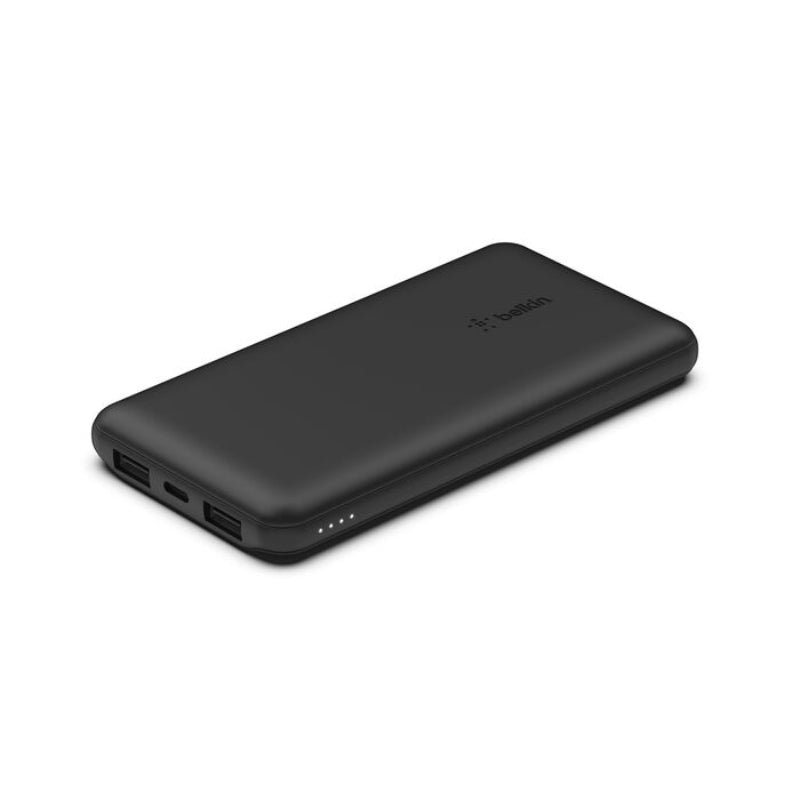 Belkin BoostUp Charge 10K 3 Port Power Bank with Cable (Black)