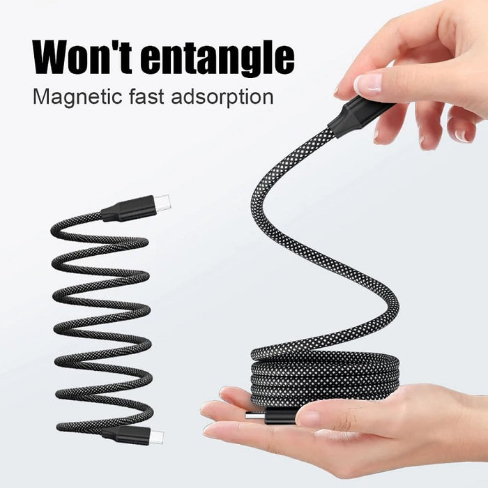 1M USP HyperLink Magnetic USB-C to USB-C Cable Charge Black 140W
